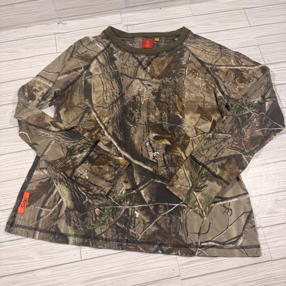 SHE Outdoor Apparel Realtree AP Camo LS Hunting Shirt Women XL Camouflage